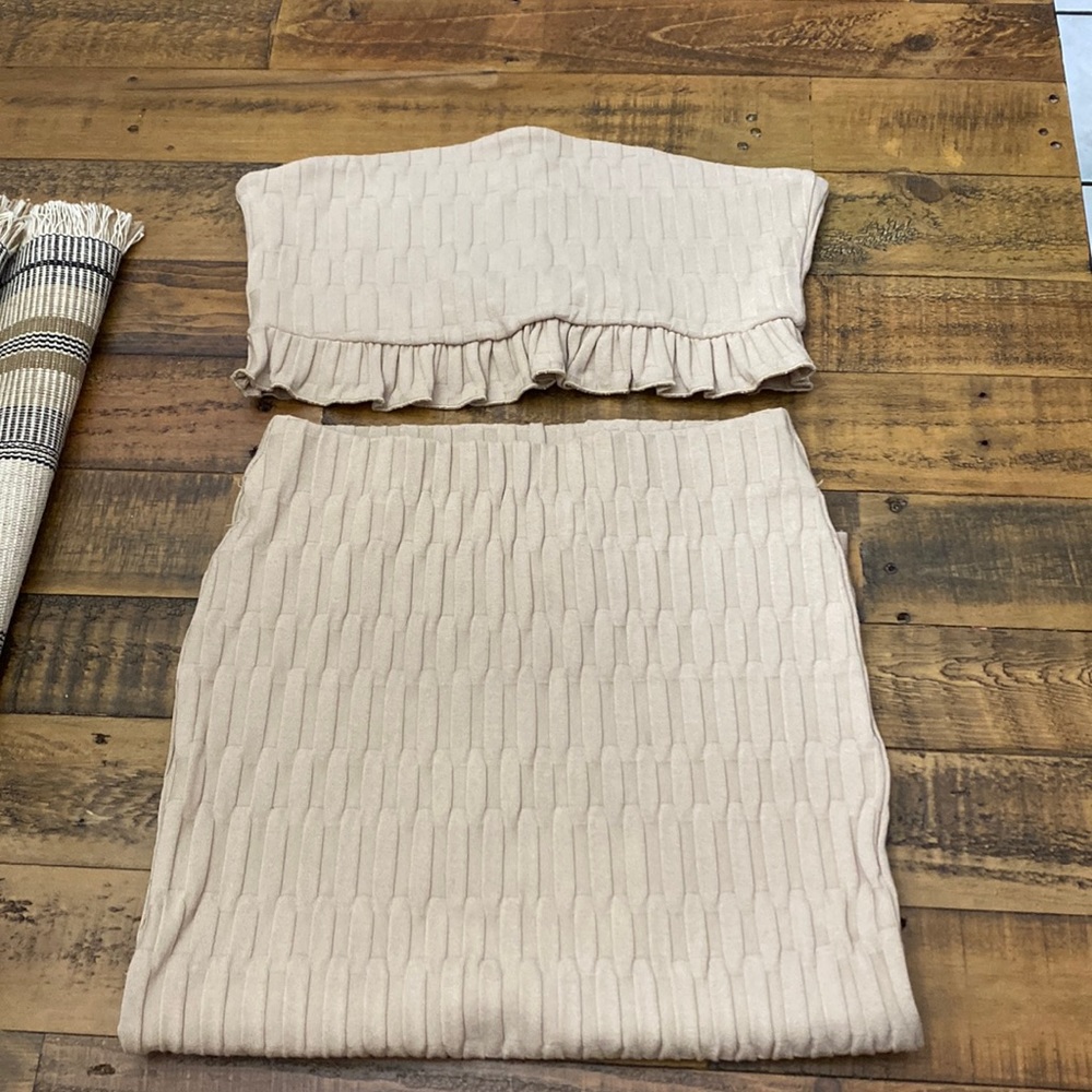 Zara set midi skirt and tube top